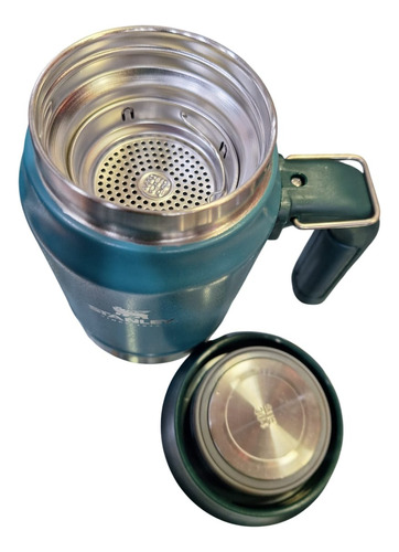 Jarro Chopero Termico Frio/calor De Acero Inoxidable 620ml Azul Acero