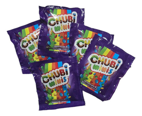 Chocolate Minis Chubi Cubierto Con Caramelo Cajax40 Bolsitas