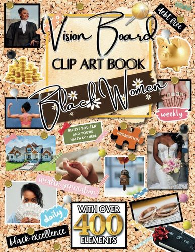 Libro: Vision Board Clip Art Book For Black Women: Magazine 