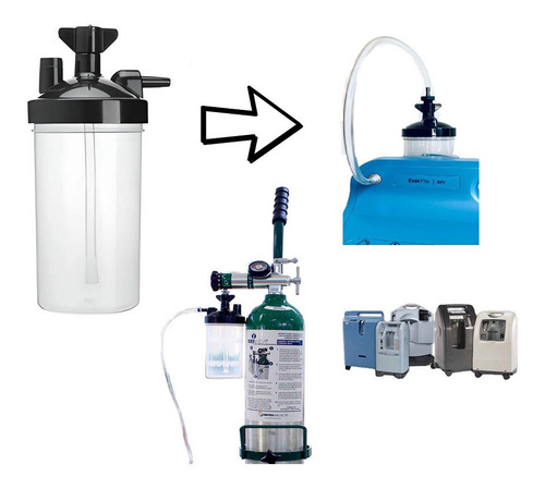 Imagen 3 de 3 de Vaso Humidificador Tanques Oxigeno-concentrador Salter Labs