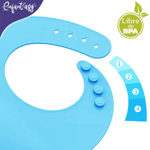Baberos Para Bebe En Silicona Varios Colores Y Fácil Lavado