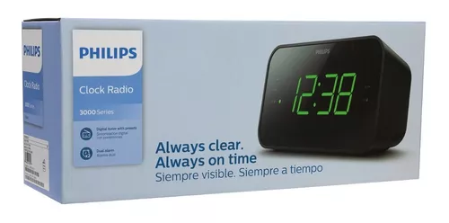 Radio Reloj Philips Tar3306 Negro 3000 Series Electrotom