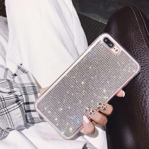 Imagen 6 de 7 de Funda Todos Los Equipos Piedras Brillante Dama Mujer Case 3d