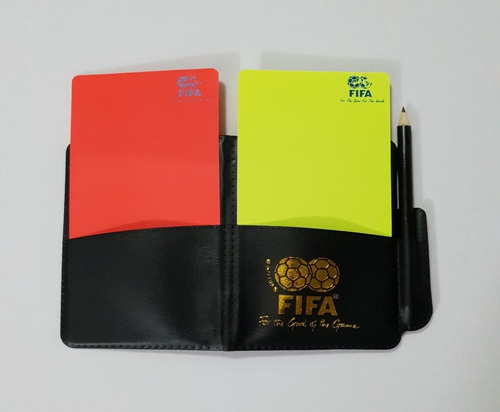 Kit Árbitro Profesional Fútbol 2 Tarjetas + Estuche + Lapiz