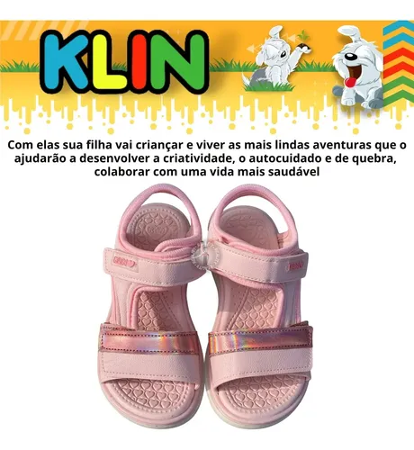 Papete Anatômica Infantil Feminina Sandália Leve Klin Z005