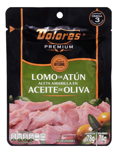 5 Pzs Dolores Lomo De Atun En Aceite De Oliva 78gr