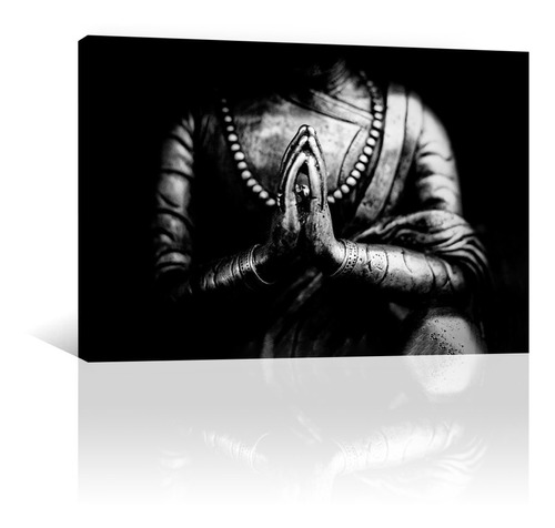 Cuadro Decorativo Canvas Espiritualidad Manos Buda Rezando