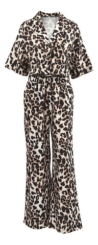 Regalo Pijama Con Estampado De Leopardo Conjunto De Dos