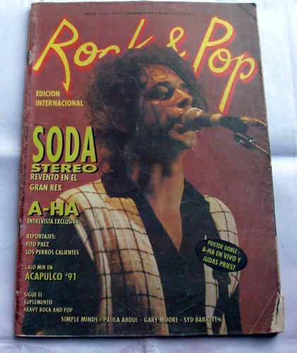 Rock & Pop 1991 Soda Stereo Gran Rex Posters A- Ha J. Priest