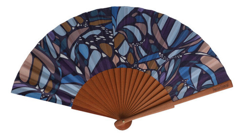 Abanico Iik Pineda Covalin Diseño Mariposa Abstracta Azul Ac Color Azulaceroaima