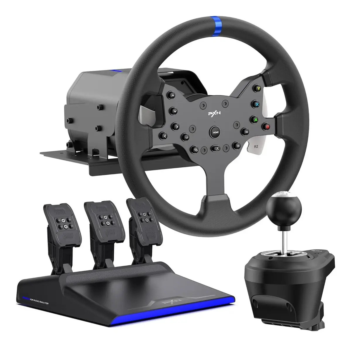 Volante Pxn V99 com pedais e câmbio para PCs e consoles
