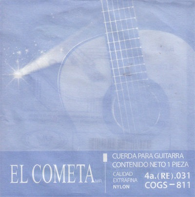 12 Cuerdas 4a El Cometa Guitarra Clásica Ent. .031 Borla 811