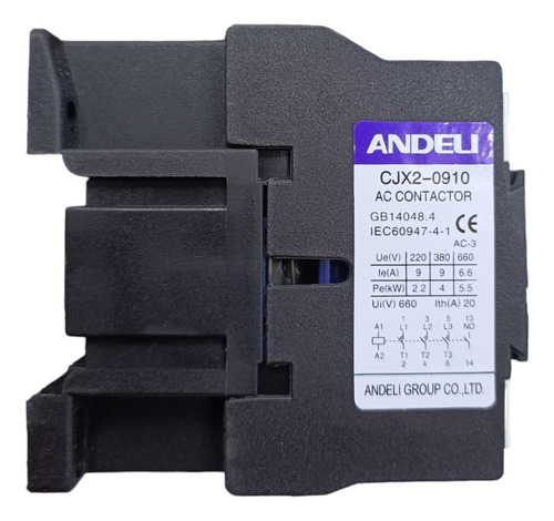 Contactor Magnético Andeli, 9 A, Bobina 440vca
