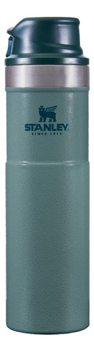 Vaso térmico Stanley Classic Trigger-Action Travel lisa color hammertone green 591mL 12V