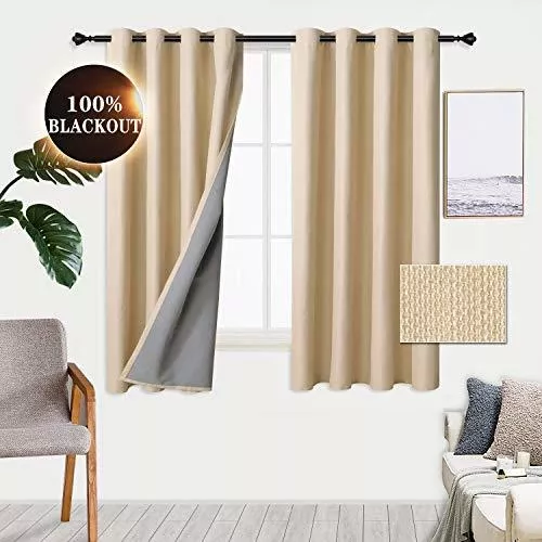 GOKSEL Cortinas Opacas 2 Piezas x 117 x 138cm(An x Al) Animal Perro  Amarillo para Habitación con Ojales, Top Calitad Visillos para Salón  Dormitorio : : Hogar y cocina