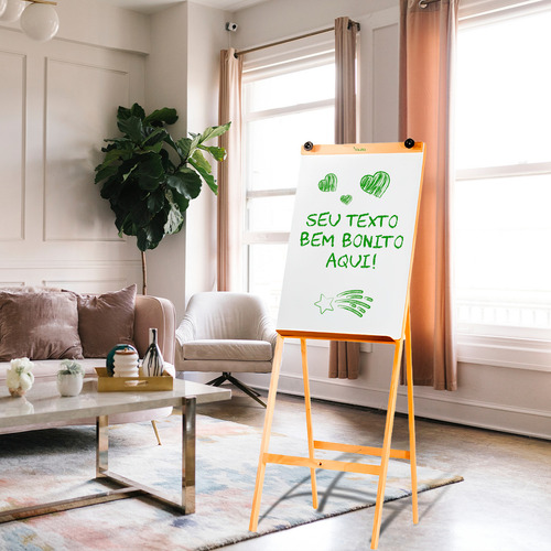 Cavalete Flip Chart Quadro Branco Porta Bloco + +