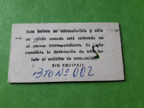 Boleto Abono De Estacion El Talar A Estación Garin (Usado)