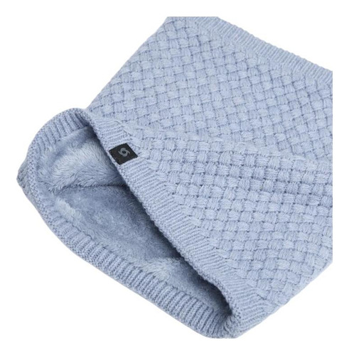 Protector Cuello Zigzag Unisex Doite Celeste