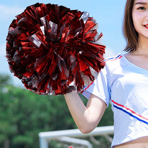 Pompones De Porristas Rojos Para Escuela De Fiestas De Baile