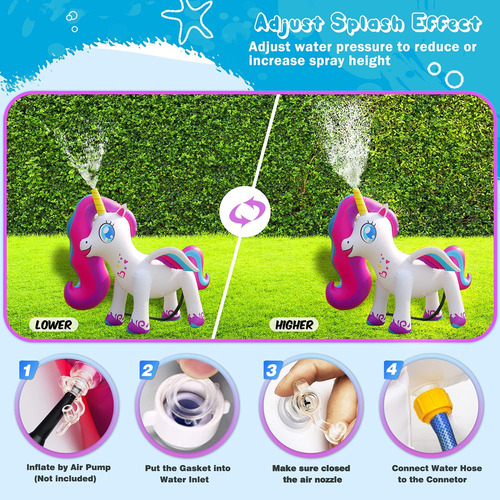 Bestparty Aspersor Inflable Del Patio De Unicornio, Juguete