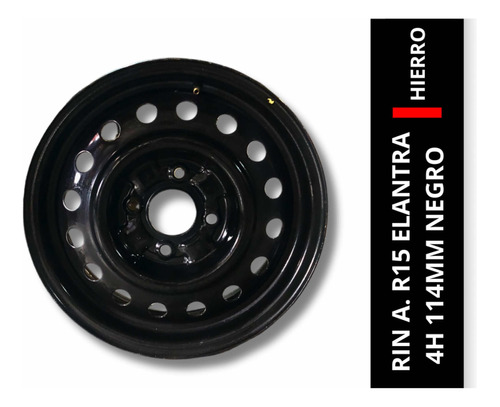 Rin A. R15 Elantra 4h 114mm Hierro Negro