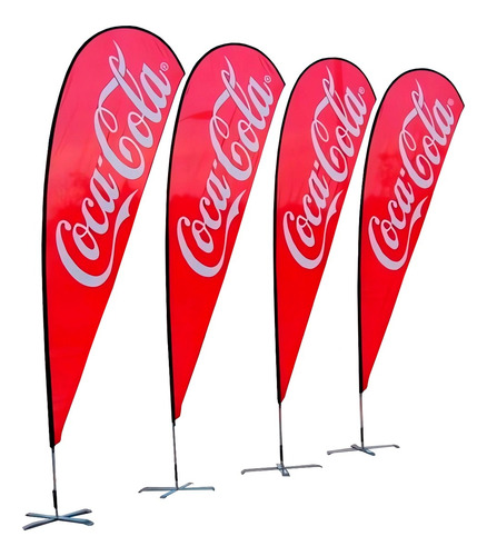 7 Fly Banners 2,50 M + Fly Impreso + Base Cruz + Bolsa P/a
