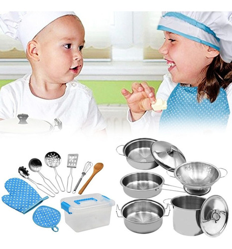 Set De Juego Para Niños Con Gorro De Chef De 18 Piezas