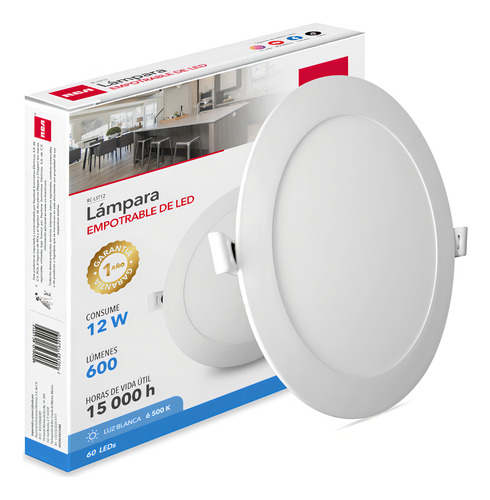 Rca Lámpara De Led Empotrable Rc-lst12 Estructura Blanco