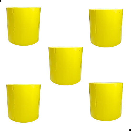 Etiqueta Tag 40x60/2 Amarela - Couchê Adesivo - 1 Rolo Cor Amarelo Desenho impresso não