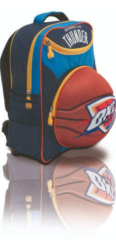 Mochila Infantil 3d Bola Oklahoma City Thunders Cor Azul