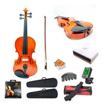 Comprar Combo Violín Stingrey V001c En Madera Natural 4\u002F4, 3\u002F4 Y 1\u002F4