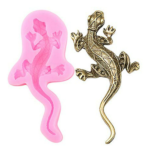 Molde - 3d Lizard Cabrite Gecko Silicone Mold Diy Soap Mould