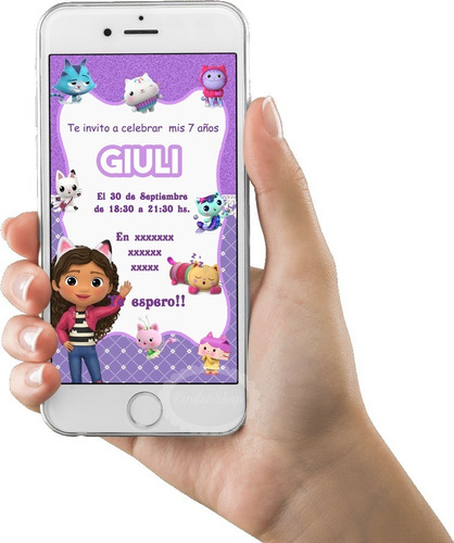 Gabby Tarjeta Invitación Digital Personalizado Whatsapp