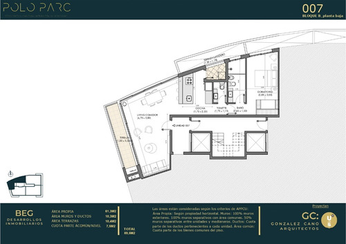 Venta Apartamento De 1 Dormitorio Carrasco Barrio Parques.