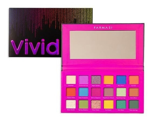 Vivid Eyeshadow Paleta De Sombras Para Ojos Farmasi 18 Tonos