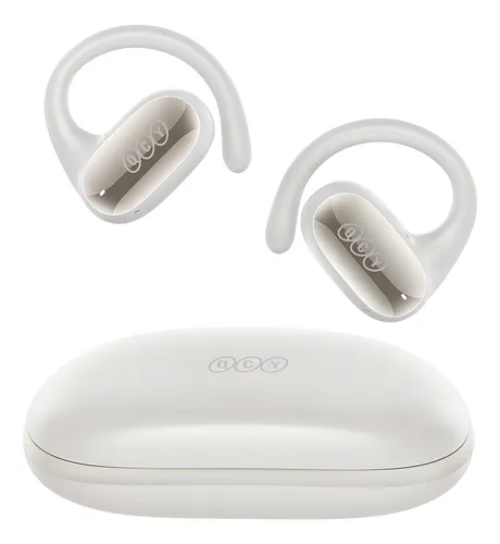 Audifonos Inalámbricos Qcy Crossky Gtr2 Open Ear Deportivos Bluetooth 5.4 Bass Boost 28 Horas De Reproducción Ipx5 Impermeable Conexión Multipunto Blanco