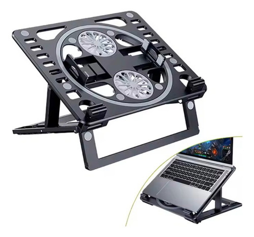 Suporte Notebook Celular Tablet Livro Com 2 Ventoinhas Gamer