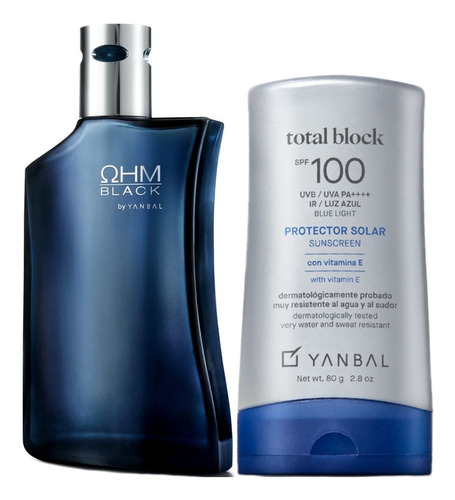 Perfume Ohm Black + Bloqueador Total Bl - mL a $789