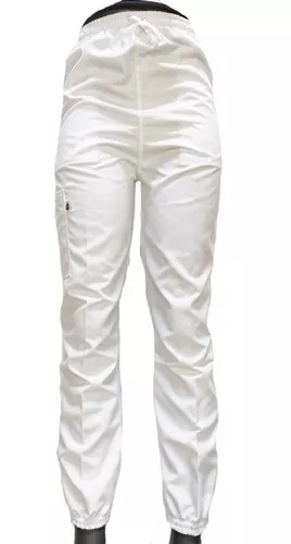 Pantalon Gabardina Blanco Enfermera Mujer