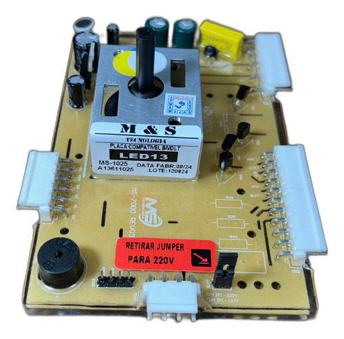 Kit Placa Compatível Lavadora Electrolux Led13 A13611025 V1