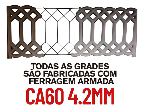 Grade Pré Moldada Concreto Cimento Modelo.13 150x70 M13