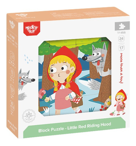 Juego Bloques Madera Puzzle Tooky Toy Caperucita Roja