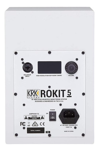 Krk Rp5 Rokit 5 G4 Pro Bi-amp 5 Powered Studio Monitor (...