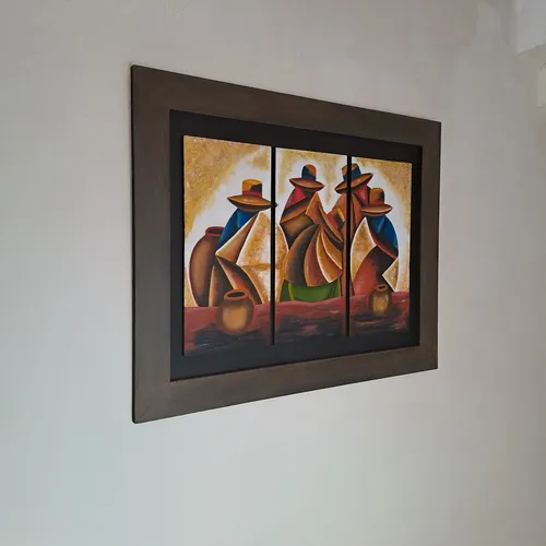 Cuandro Tríptico Peruanos Decoración Arte