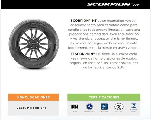 Llanta 245/70r16 Pirelli Scorpion Ht 113t T
