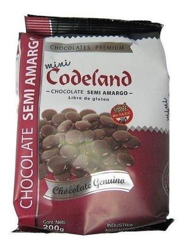Mini Medallon De Chocolate Semiamargo Codeland X 200 Gr