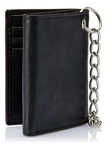 Dickies Cartera De Cuero Con Cadena Para Hombre Tríptico De