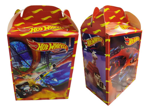 50 Caja Dulcera/lonchera Hot Wheels Fiesta Dulces, Carros Bo