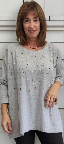 Sweater Lanilla Con Apliques Renata Busto/cadera 160 Cm.