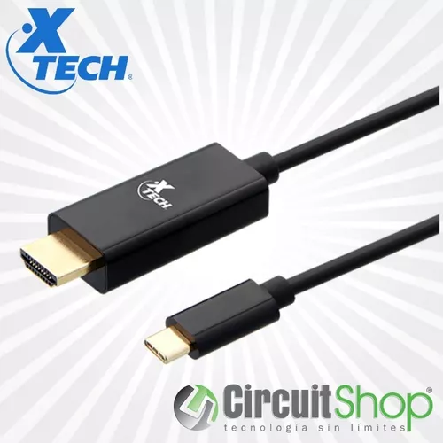 cable usb tipo c macho a hdmi hembra xtech xtc-545